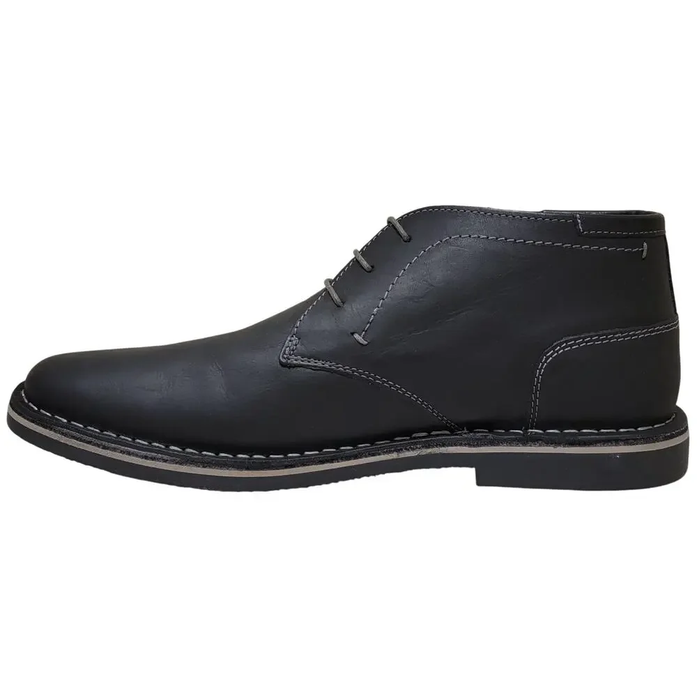 Steve Madden Men Harken Chukka Ankle Boots Size US 7.5W Black Leather